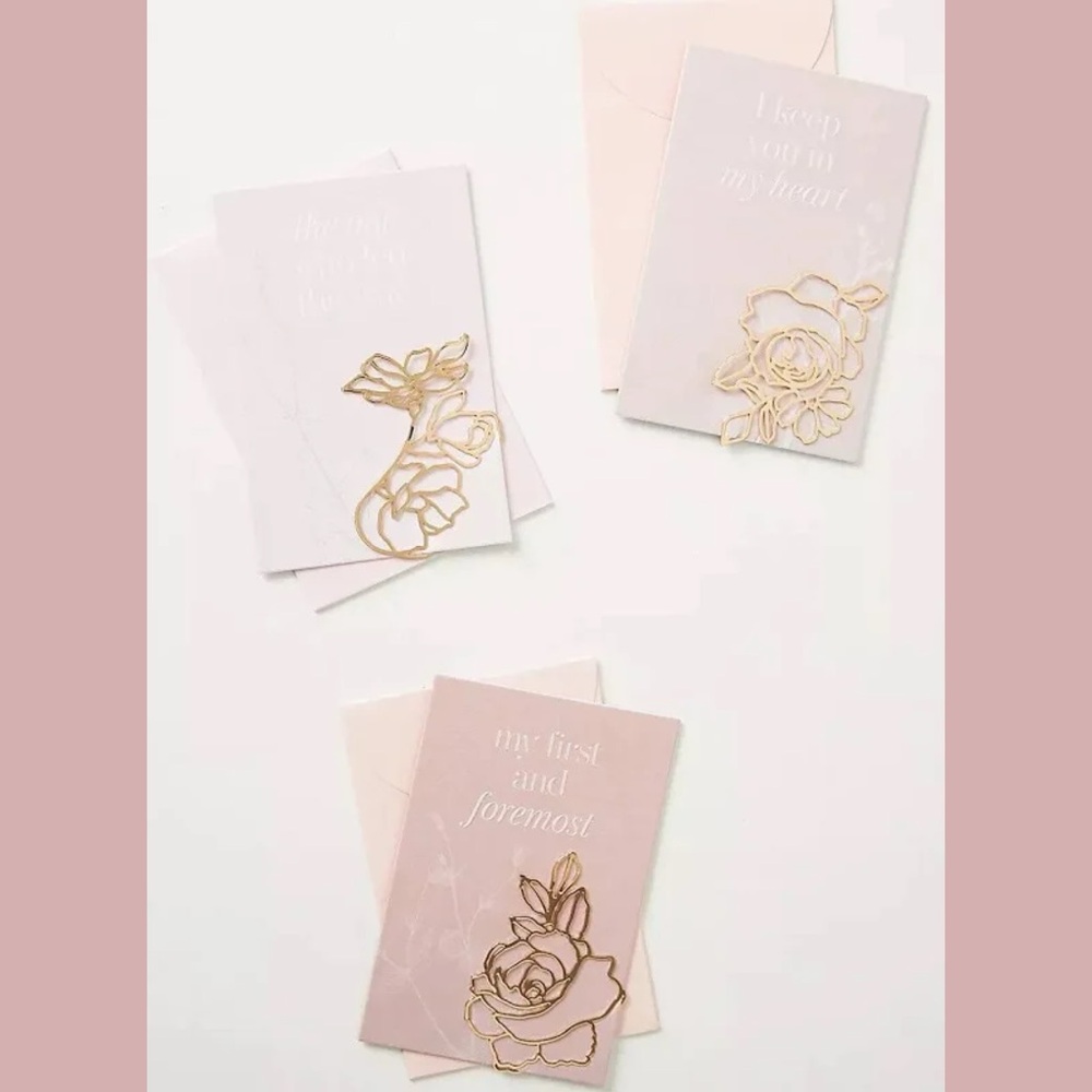 NWT Anthropologie My First And Foremost Greeting Card With Bookmark